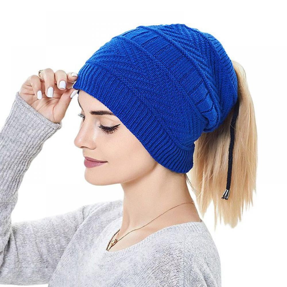 Bonnet Chaud Avec Chignon Et Paillettes – CC Exclusives Messy Bun Beanie – Taupe