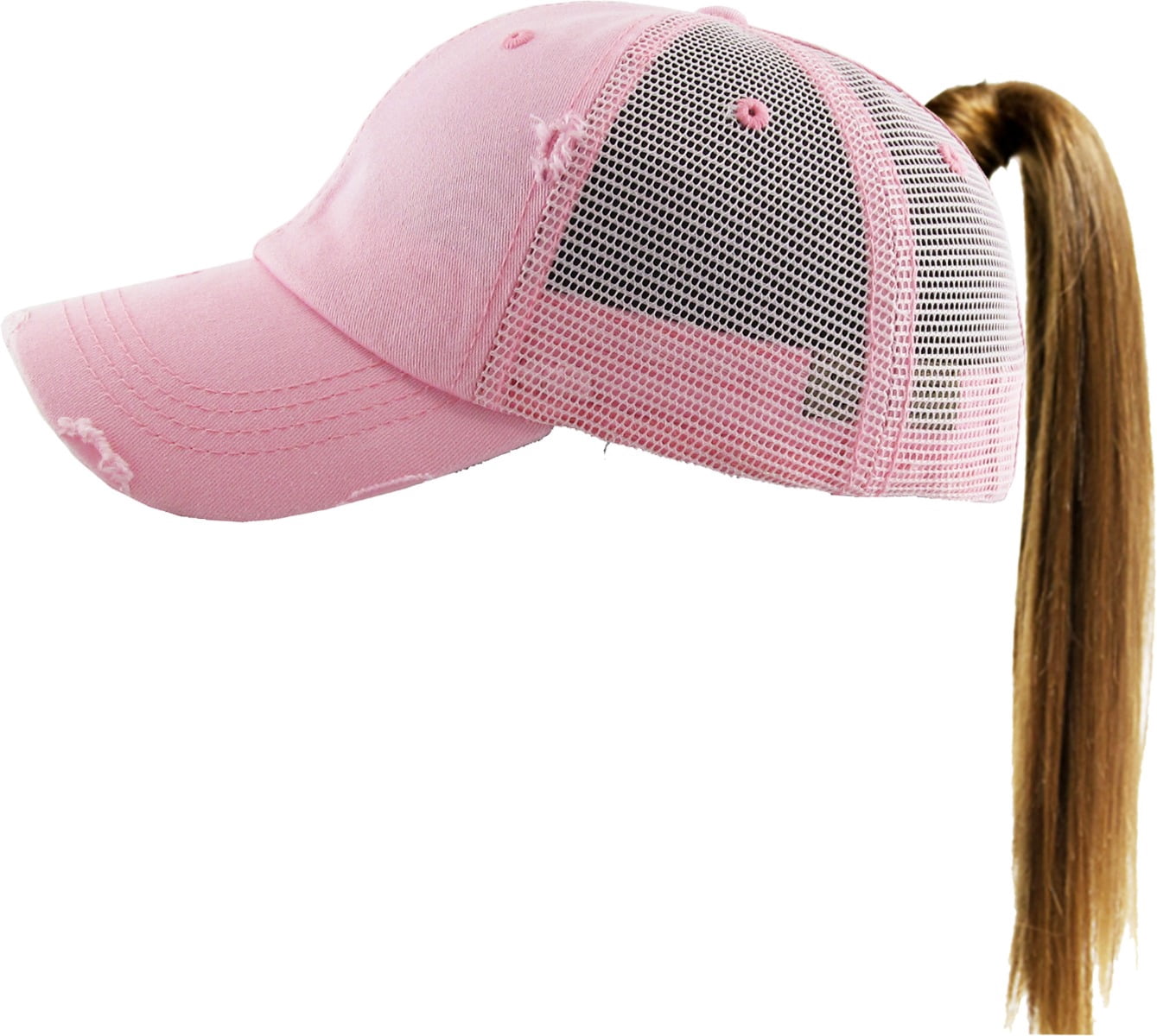 Messy hair/ponytail mesh baseball cap Casual ChicPlay Active - Ponytail Messy Bun Baseball Cap  main image 3