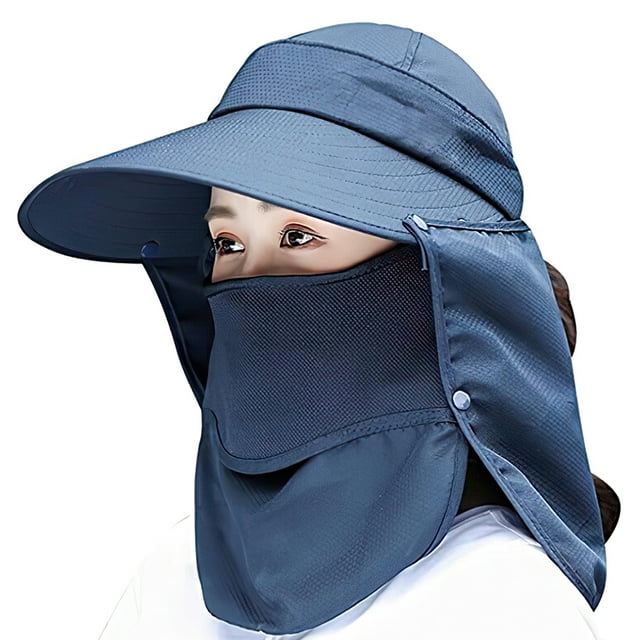 Ponytail Sun Hat For Women, 360 Degree UV Protection Mesh Wide Brim ...