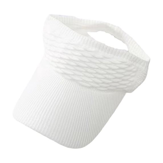 Ponytail Visor Hat for Women | Wide Brim Sun Protection Cap | Breathable Open Top, Quick Drying Fabric, Sweat Absorbent Band, Adjustable Fit, Summer Beach Activewear