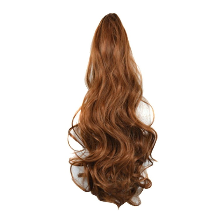 Ponytail Wig Clip Long Curly Hair Big Wave Women’s Beads for Hair