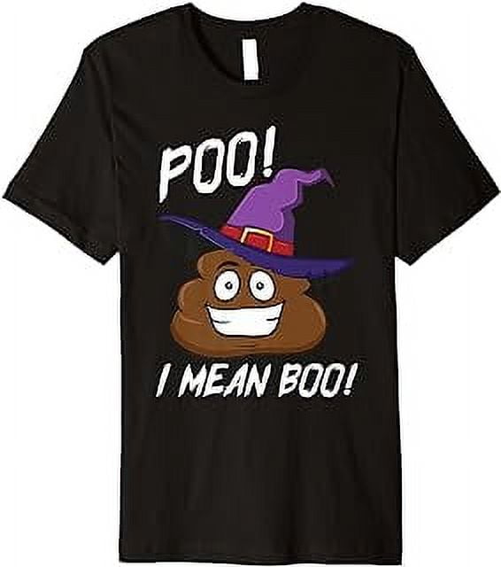 Poo I Mean Boo Lazy DIY Halloween Costume Funny Poop Witch Premium T ...