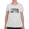 thumbnail image 1 of Poo Mood - Funny Emoji Design Women's T-shirt, 1 of 4