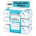 thumbnail image 1 of Poo~Pourri Flushable Wipes, Fragrance-Free, 3-Pack 150ct, 1 of 13