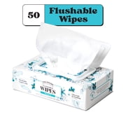 Poo~Pourri Flushable Wipes, Unscented Fragrance-Free, 50ct