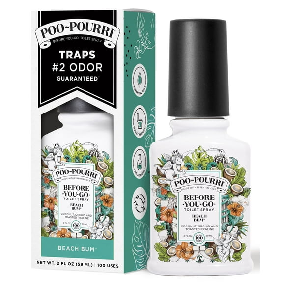 Poo-Pourri Beach Bum, Before-You-Go Toilet Spray 2 Fl Oz
