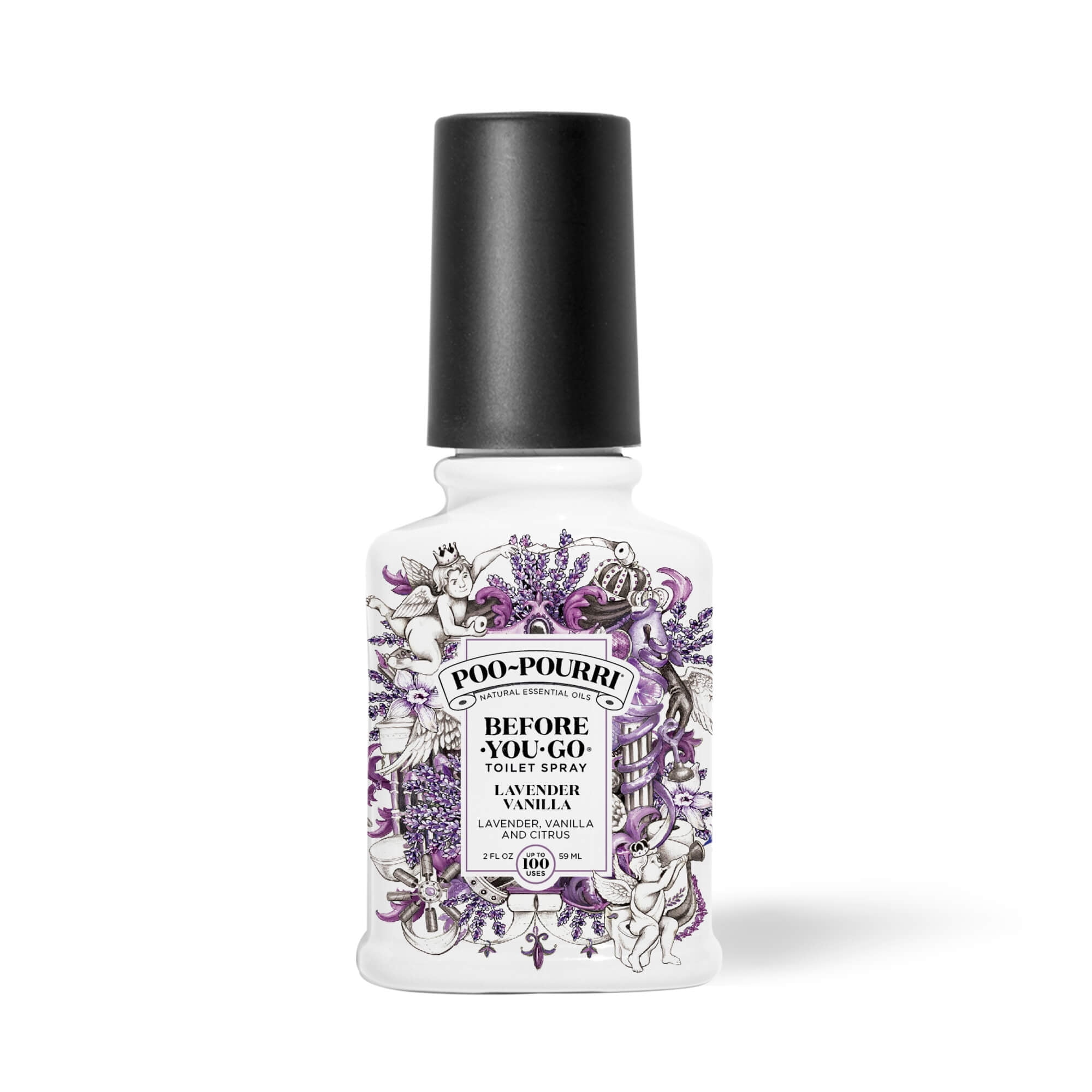 Lavender Vanilla Essential Oil Odor Eliminator Spray Bottle