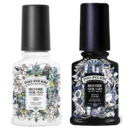 Poo-Pourri Before You Go Toilet Spray 2 oz Set Includes: Vanilla Mint, Royal Flush