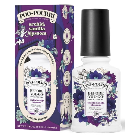 Poo-Pourri Before-You-Go Toilet Spray, Orchid Vanilla Blossom 2 fl oz, Limited Time Spring Fragrance