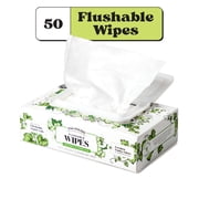 Poo-Pourri Flushable Wipes with Cucumber & Aloe, 50 Count