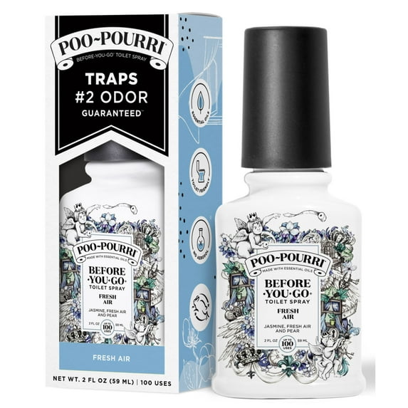 Poo~Pourri Fresh Air, Jasmine + Fresh Air + Pear, Before-You-Go Toilet Spray, 2 Oz