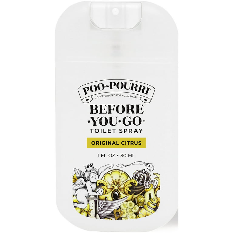 Poo~Pourri Original Citrus Pocket Sprayer, Lemon + Bergamot + Lemongrass,  Odor Eliminating Before-You-Go Toilet Spray, 1 Oz