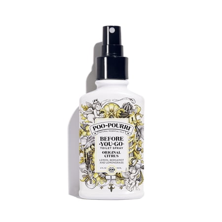Poo-Pourri, Original Citrus, 4oz, Before-You-Go Toilet Spray, Lemon Bergamot and Lemongrass, Essential Oils, Natural, Non Aerosol, Air Freshener