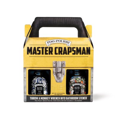 Poo-Pourri Toilet Spray, Master Crapsman Gift Set, Includes 2- 2oz Bottles