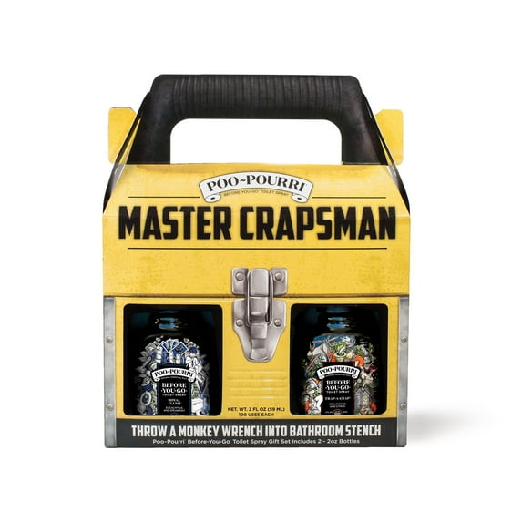 Poo-Pourri Toilet Spray, Master Crapsman Gift Set, Includes 2- 2oz Bottles
