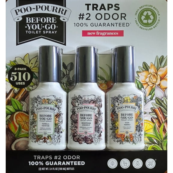 Poo-Pourri Toilet Spray, Variety Pack, 3.4 fl oz, 3-count