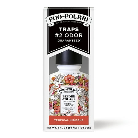 Poo~Pourri Tropical Hibiscus Toilet Spray, Hibiscus + Apricot + Citrus Before-You-Go Spray, 2 Oz