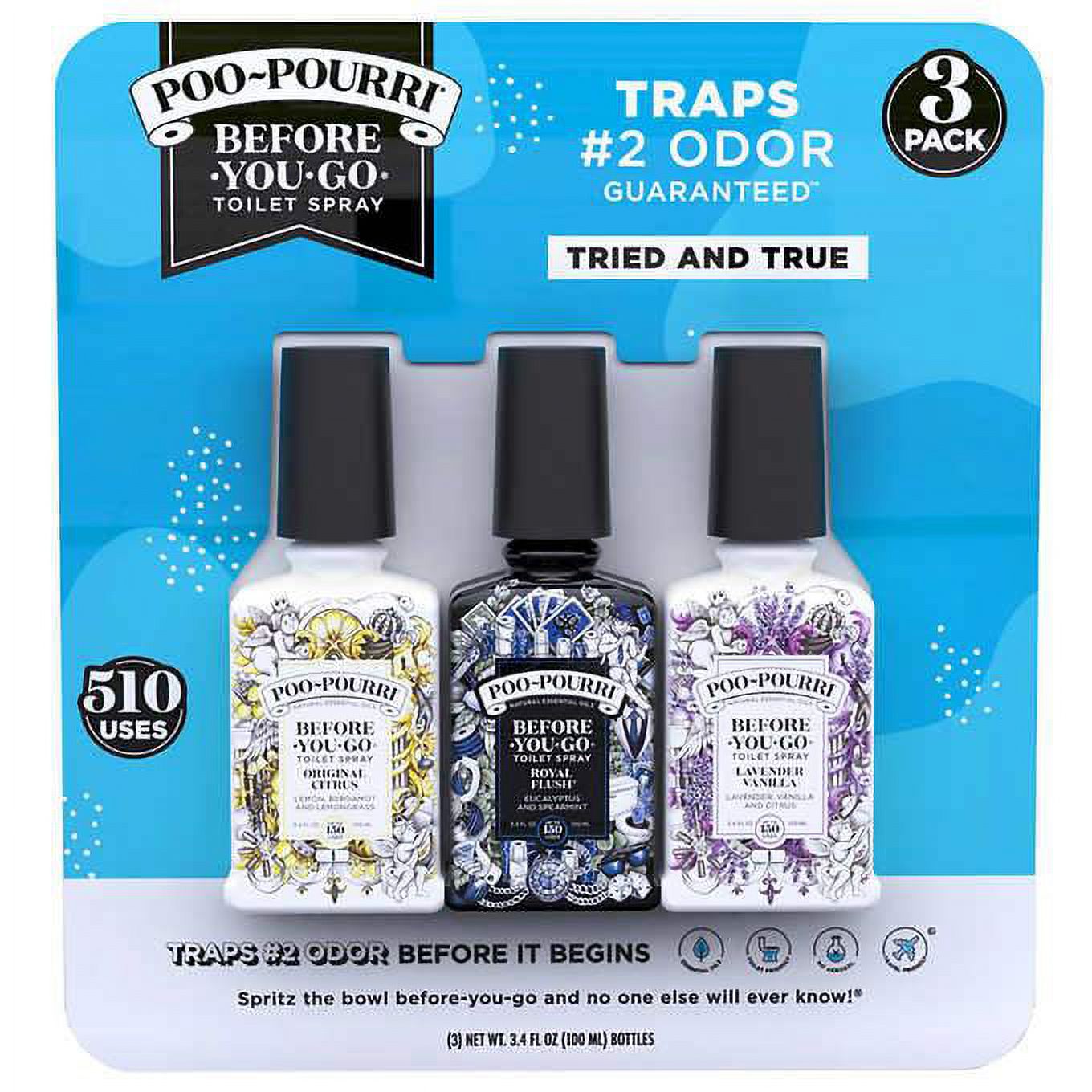 PooPourri, Variety Pack, 3.4 fl oz, 3count