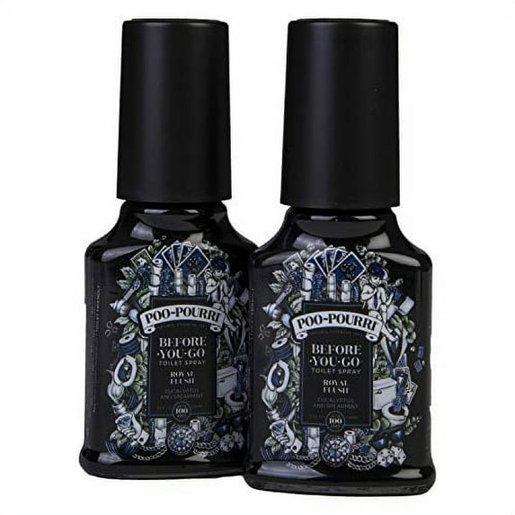 Poo-Pourri na342 Royal Flush Before You Go Spray 2 oz-2 Pack, 2 Ounce (2 Count), Blue, 4 Fl Oz