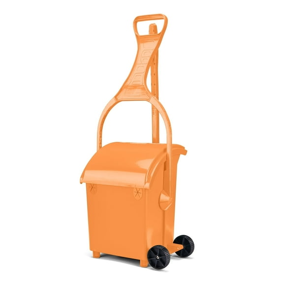 PooPail - Tall with Wheels - Orange