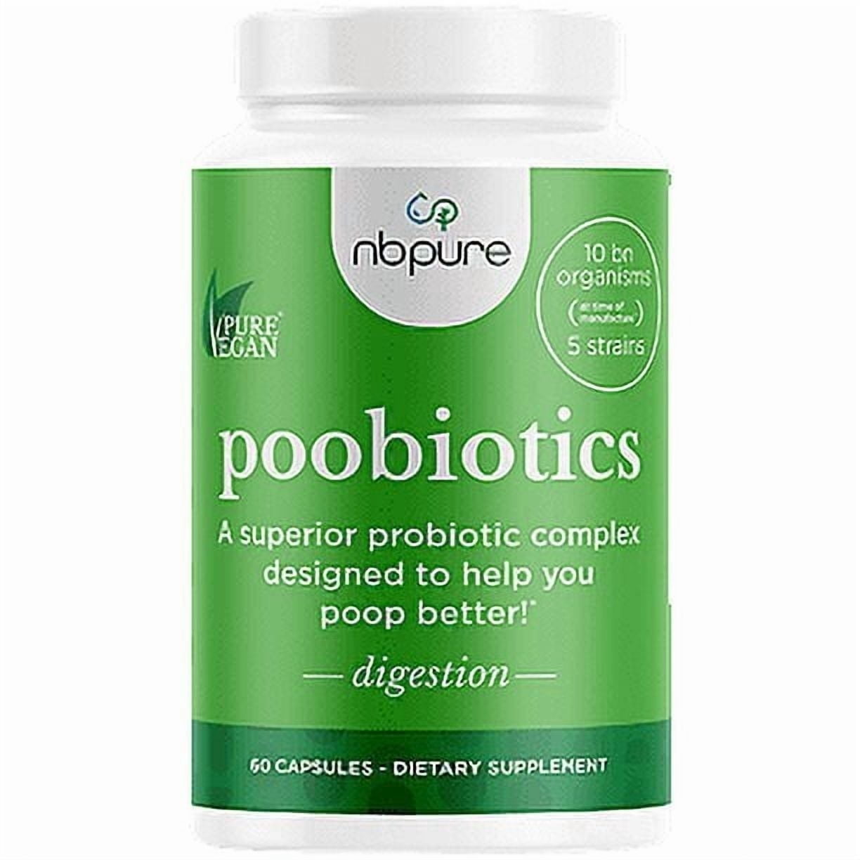 NBPure Poobiotics, Vegan Pre and Probiotic, 60 Capsules