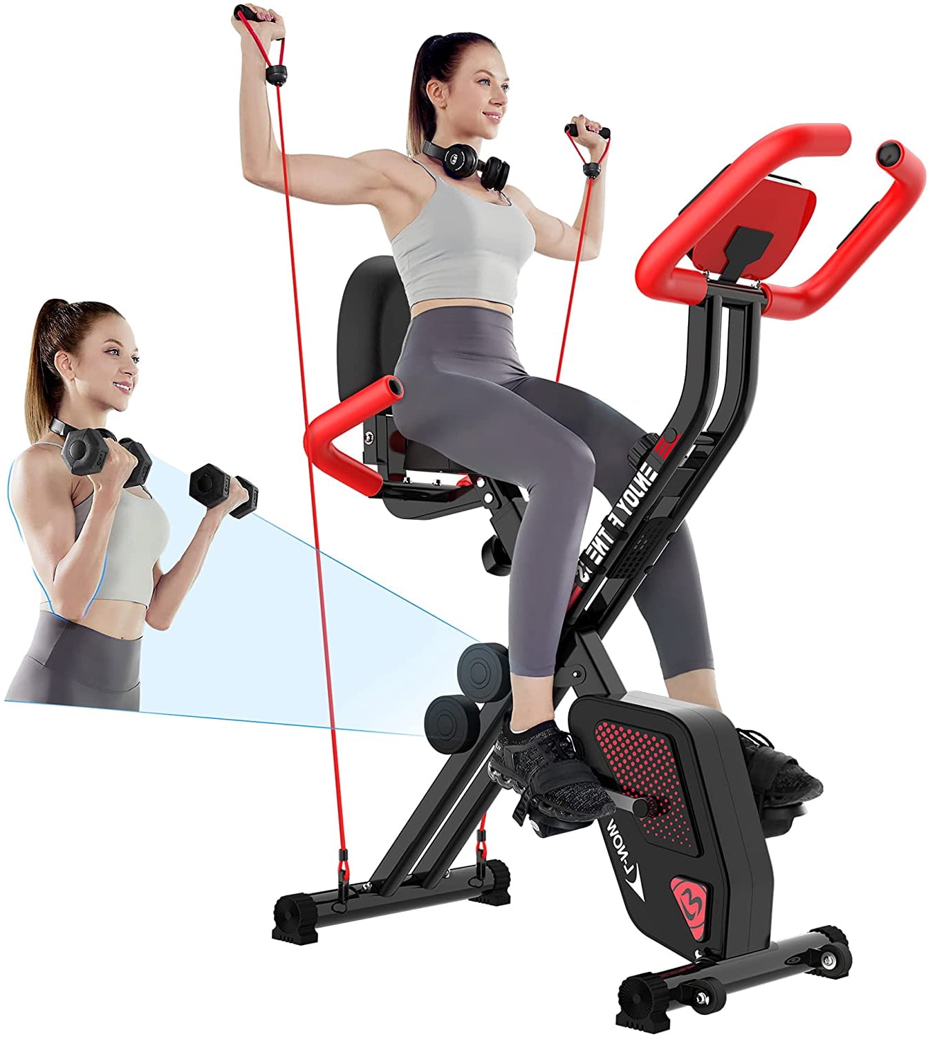 Pooboo in Foldable Exercise Bike Indoor Cycling Botswana Ubuy