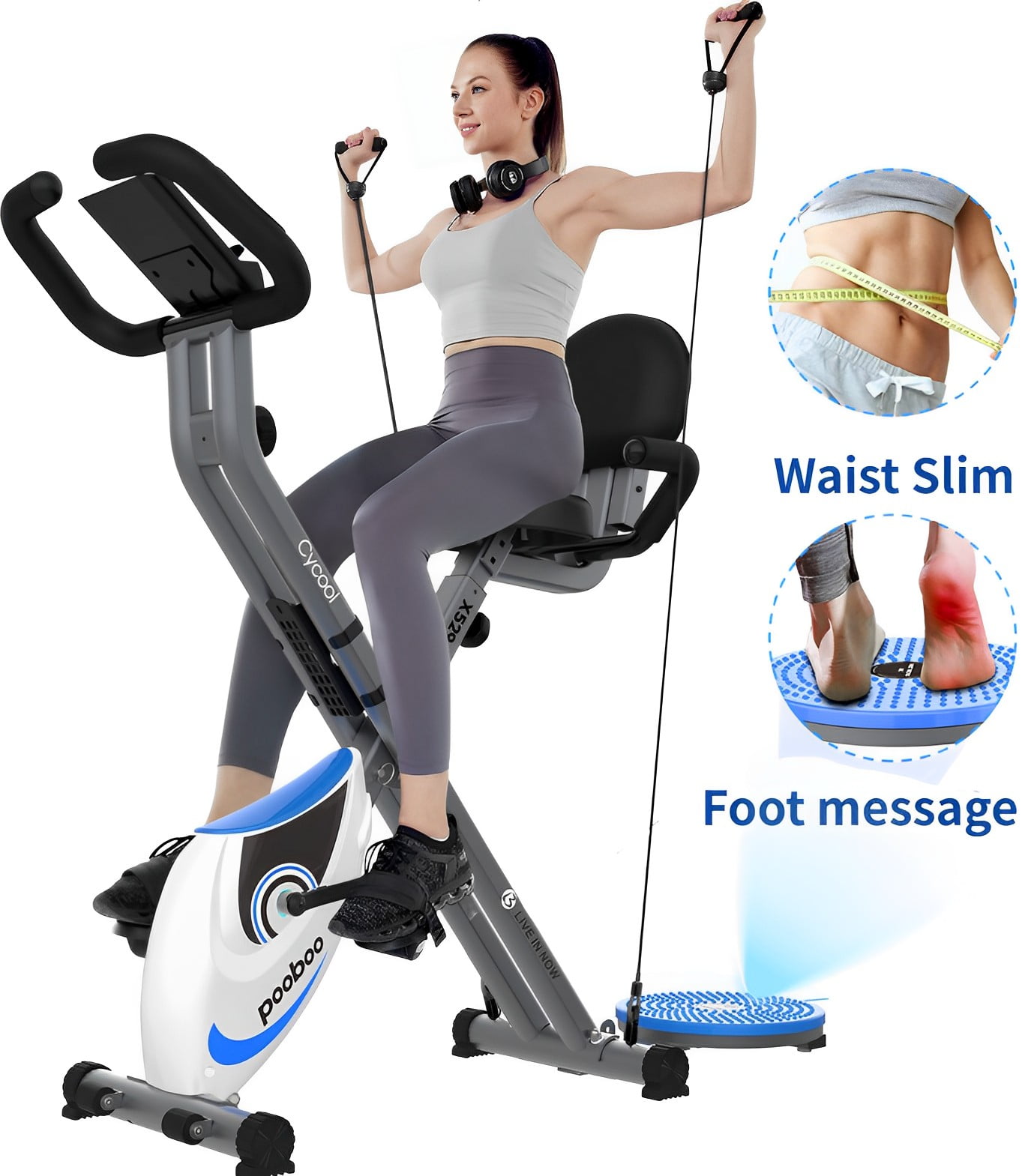Under Desk Bike Pedal Exerciser with Calorie Tracker and Adjustable  Resistance ? Mini Foldable Indoor Home Gym Exercise Equipment by Wakeman  Fitness 