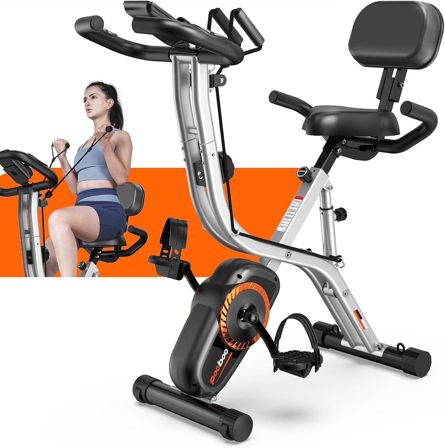 Folding magnetic exercise bike on sale