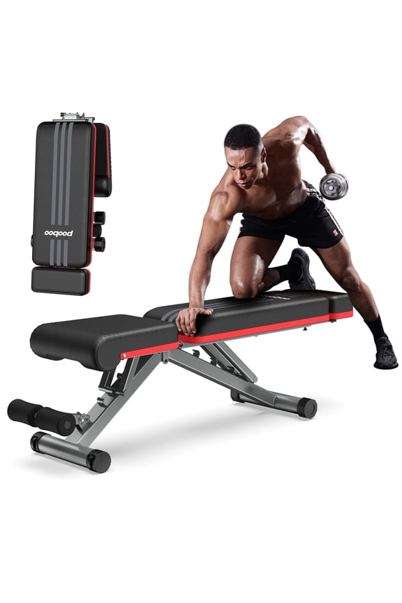 Adjustable Dumbbell Bench Foldable Workout Weight Bench Press Incline Decline for Home Gym Strength Training 1000LBS