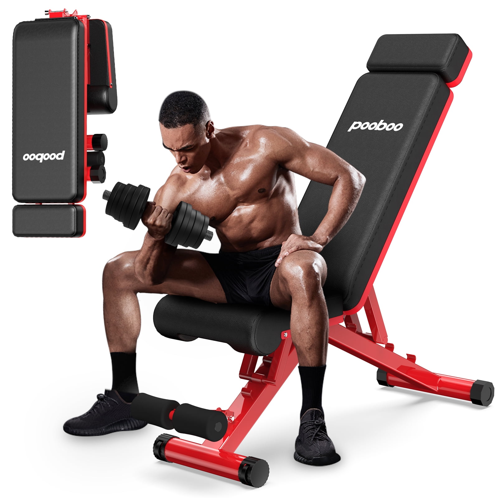 Incline bench dumbbell handicapped chest press