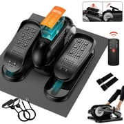 LNOW Under Desk Elliptical Trainer Magnetic Ellipse Leg Exerciser for Seniors Fully Assembled, Portable Quiet Electric Seated Pedal Exerciser with Remote Control LCD Display Monitor