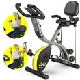 thumbnail image 1 of Pooboo Folding Exercise Bike Indoor Stationary Cycling Bicycle Upright Magnetic Workout Bicycle With Dumbbells and Resitance Bands Maximum Weight 300LBS, 1 of 10