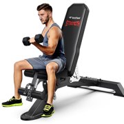 HASIMAN Adjustable Weight Bench for Home Gym, 2000LBS Capacity Workout Bench with 8 Backrest Positions and 3 Levels Seat for Full Body Exercise