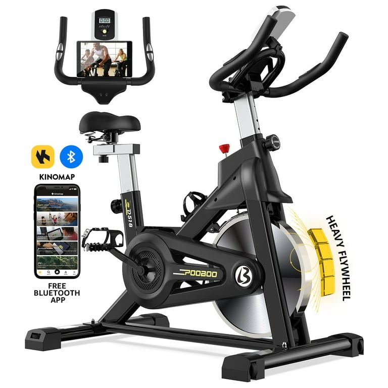 forskel Mystisk Kammerat Pooboo Indoor Cycling Bike Exercise Bikes Stationary Magnetic Resistance  for Home Cardio Workout Machine 350lb Flywheel 35lbs - Walmart.com
