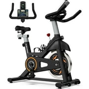 Pooboo Indoor Cycling Exercise Bikes Stationary Fitness Cycle Upright Cycling Belt Drive for Home Cardio Workout 350lb