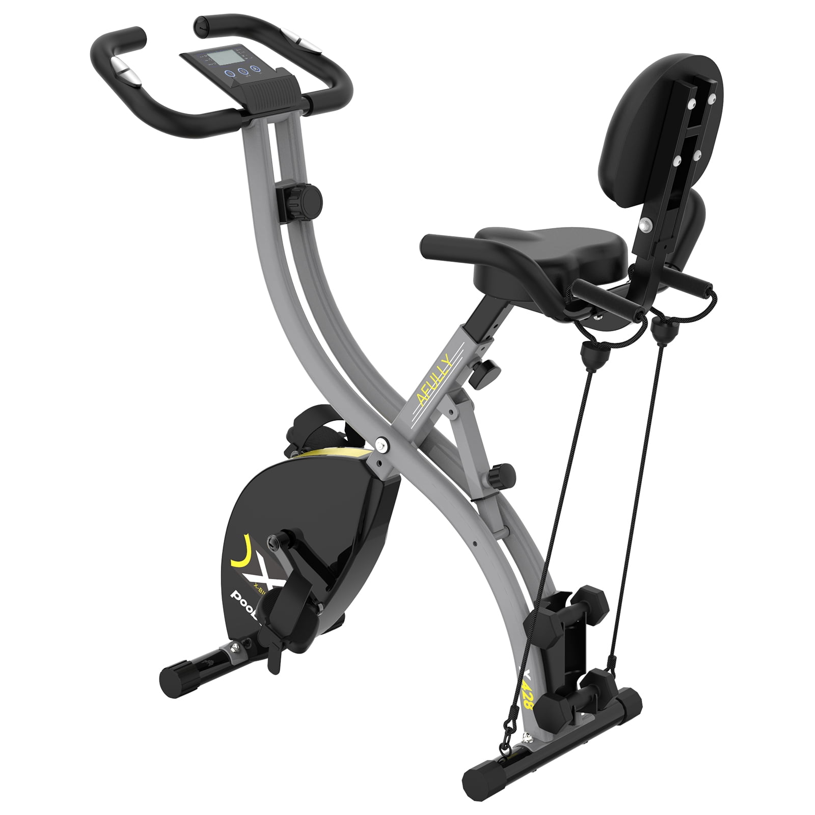 Pooboo Indoor Foldable XBike for Home Office Cardio Sport 3in1