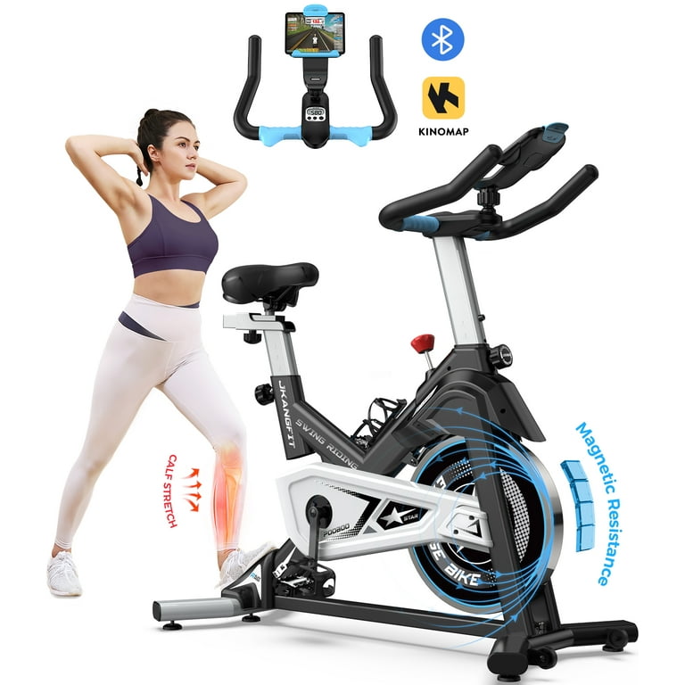 Pooboo Magnetic Indoor Cycling Stationary Bike for Home Workout Heavy Duty Spin Gym Exercise Bike with 45lbs Flywheel Walmart