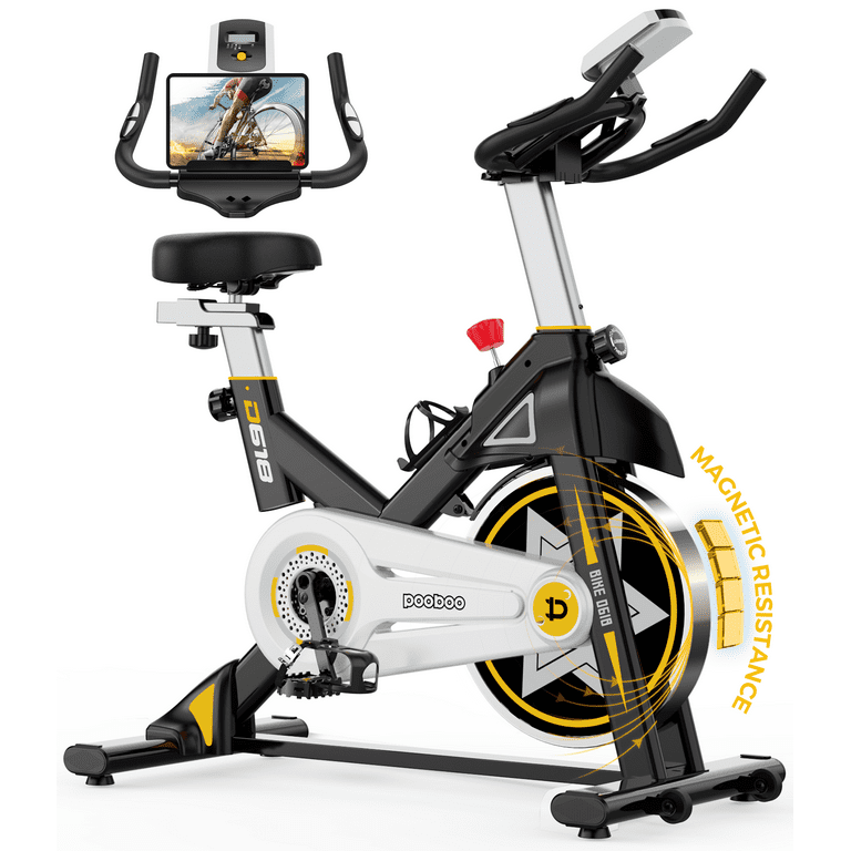 Pooboo Large Magnetic Exercise Spinner Bike for Home Gym Indoor Cycling with Comfortable Seat Cushion 300lbs Capacity Walmart
