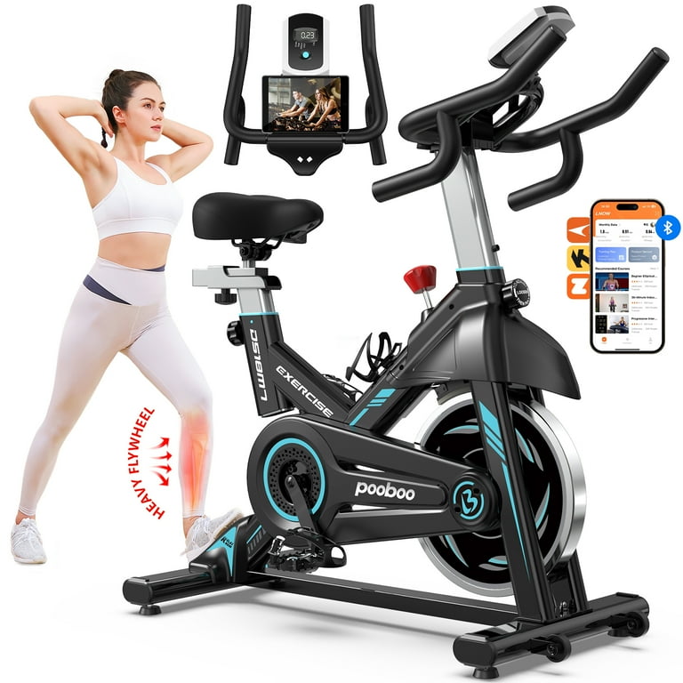pooboo Indoor Cycling Bike, Stationary Exercise Bike, 350lb - Main Image