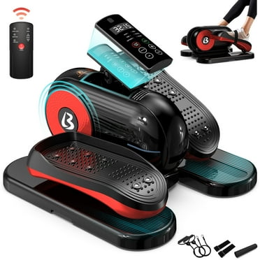 Lnow Magnetic Professional Under Desk Elliptical Machine, Ellipse Leg Exerciser for Seniors Fully Assembled with Liftable and Angle Adjustable Monitor/ Hiding Remote Control