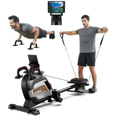 Pooboo Home Gym Exercise Workout Magnetic Rower Machine Foldable with ...