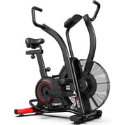 HASIMAN Air Bike Fan Bike Exercise Bike  Indoor Cycling Stationary Bicycle with Unlimited Air Resistance Bluetooth App Leg Arm Cardio Indoor Fan Cycling Trainer Upright Bike for Home Gym