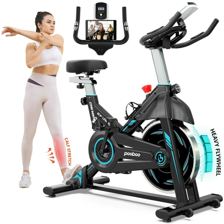 pooboo Stationary Cycling Bike, Magnetic Resistance, Belt Drive