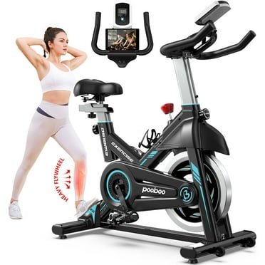 Pooboo Professional Exercise Bike Indoor Cycling Bike for Home Cardio Workout Stationary Bike Heavy-Duty Flywheel Quiet Belt Drive