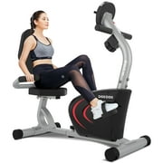 Pooboo Recumbent Exercise Bike Indoor Senior Stationary Exercise Bike Adjustable Magnetic Resistance Cycling Bicycle with LCD Monitor & Comfortable Seat Cushion