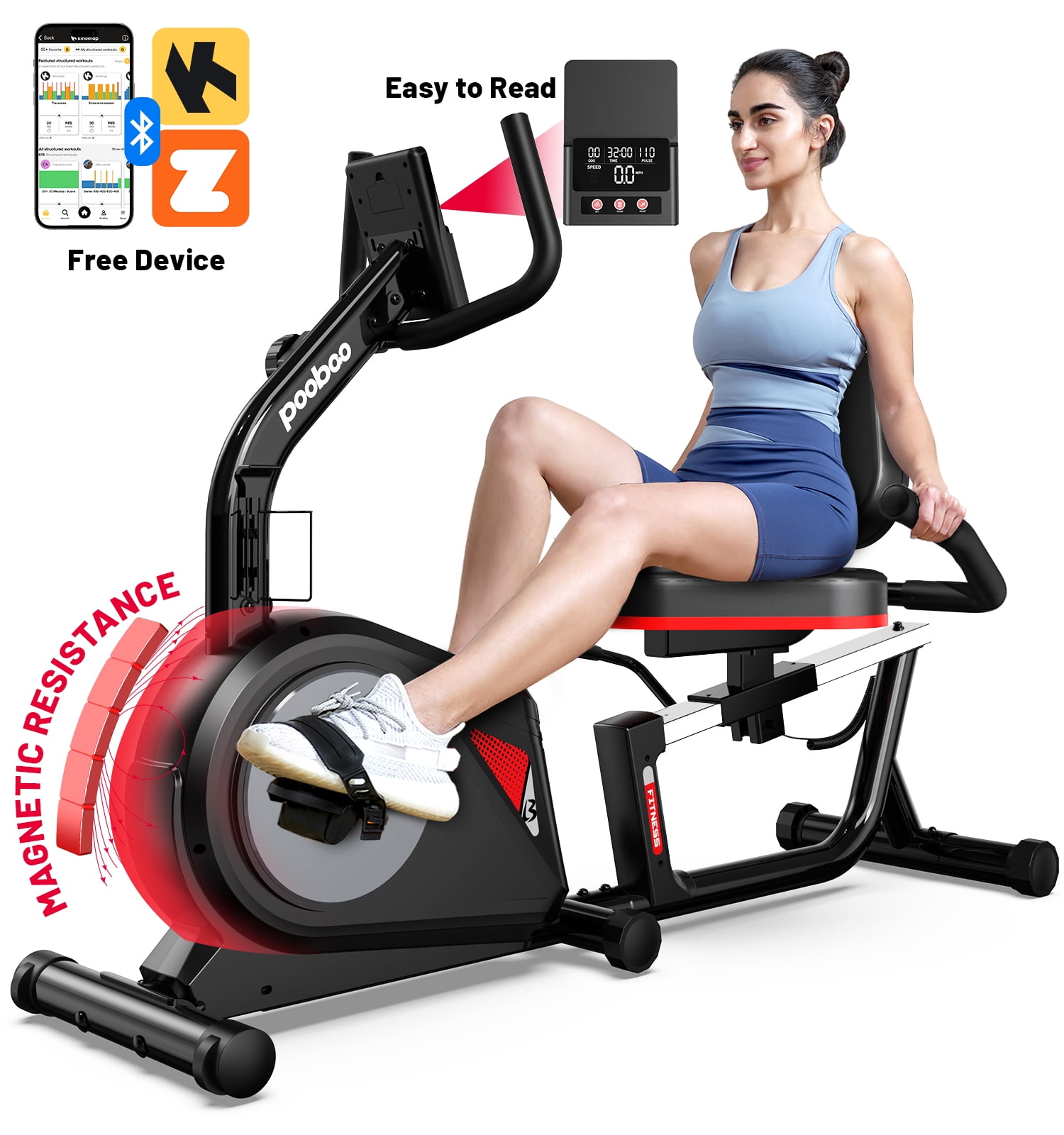 Pooboo magnetic exercise bike hotsell