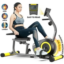 Pooboo Recumbent Exercise Bike Stationary Belt Drive Indoor Cycling Bikes for Home Cardio Workout Training 380lb