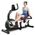 thumbnail image 1 of Pooboo Recumbent Exercise Bikes Sit Down Stationary Bicycle Magnetic Resistance Indoor Cycling Bike 350lb Silver, 1 of 13