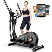 Pooboo Silent Magnetic Elliptical Bike Stationary Exercise Machine for Home Gym Cardio Workout 250lb