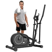Pooboo Silent Magnetic Elliptical Bike Stationary Exercise Machine for Home Gym Cardio Workout 250lb